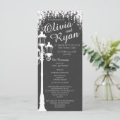 Lamp Post Industrial Glam Sparkle Slate Programmakaart (Staand voorkant)