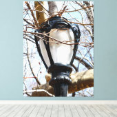 Lamp Post New York Central Park Canvas Afdruk (Insitu (Houten vloer))