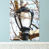 Lamp Post New York Central Park Canvas Afdruk (Insitu (Houten vloer))