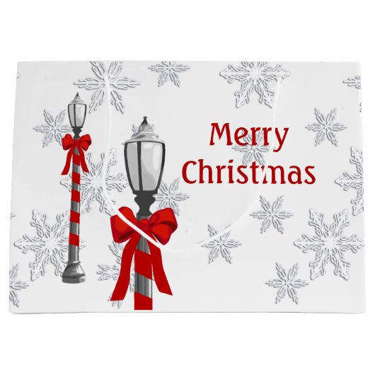 Lamp Post Snowflakes Kerstmis LGB Groot Cadeauzakje (Voorkant)