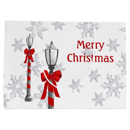 Lamp Post Snowflakes Kerstmis LGB Groot Cadeauzakje (Achterkant)