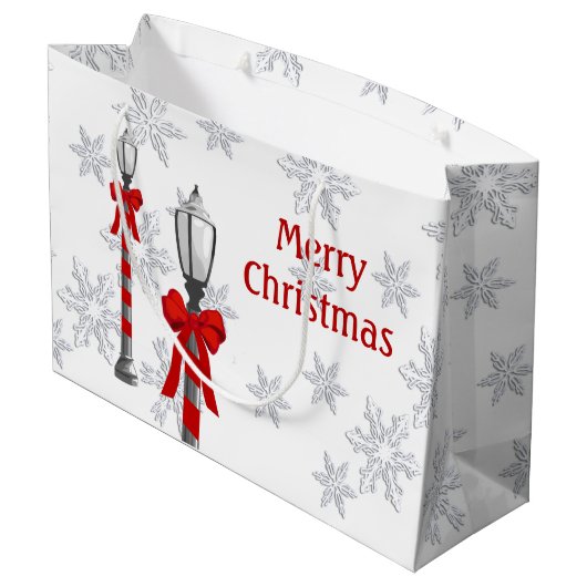 Lamp Post Snowflakes Kerstmis LGB Groot Cadeauzakje (Achterkant Gekanteld)