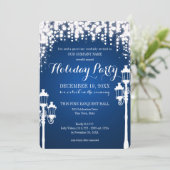 Lamp Post Sparkle Holiday Party Zakelijk Kaart (Staand voorkant)