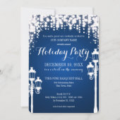 Lamp Post Sparkle Holiday Party Zakelijk Kaart (Voorkant)