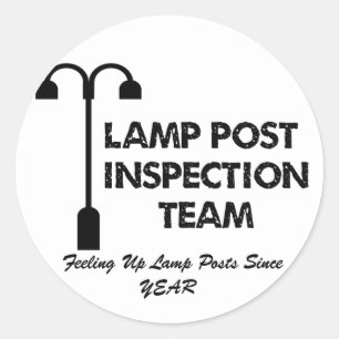 Lamp-postinspectieteam Ronde Sticker