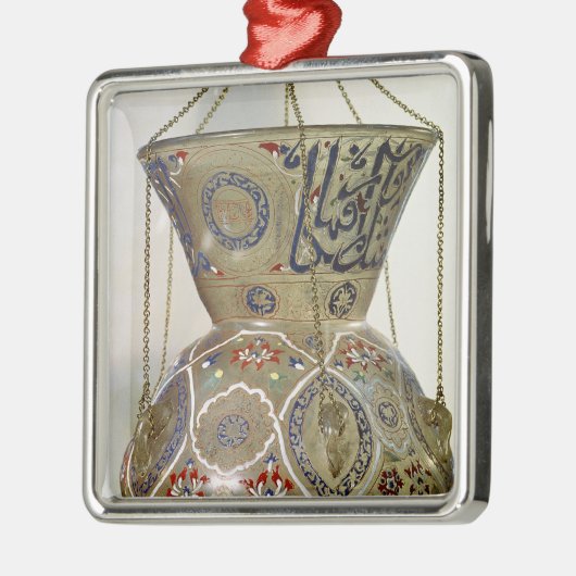 Lamp uit de moskee van Sultan Hasan, Caïro Metalen Ornament (Links)