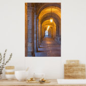 Lamp verlichte steengang, spanje poster (Keuken)