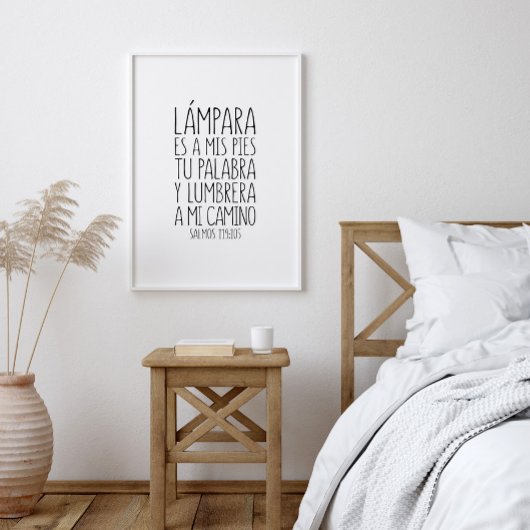 Lámpara es a mis pies tu palabra, Salmos 119:105 Poster