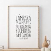 Lámpara es a mis pies tu palabra, Salmos 119:105 Poster