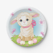 Lampen en botervliegen papieren bordje (Voorkant)