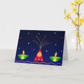 Lampen en Vuurwerk - Kaart (Gele Bloem)