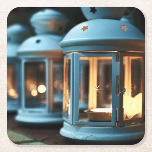 Lampen, lampjes en kaarsen kartonnen onderzetters (Voorkant)