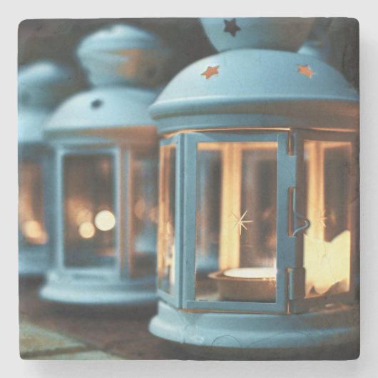 Lampen, lampjes en kaarsen stenen onderzetter (Voorkant)