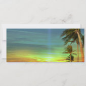 Lampen Palmen Sla de datum Boarding Pass tickets o Save The Date (Achterkant)