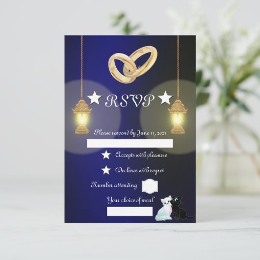 Lampen RSVP Kaartje (Staand voorkant)