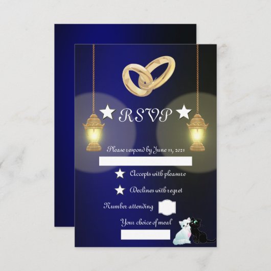 Lampen RSVP Kaartje (Voorkant / Achterkant)