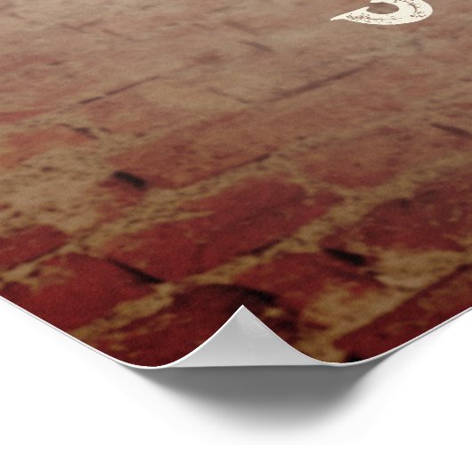  lampen Rustic Brick 20x28 bruiloft Poster (Hoek)