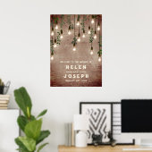 lampen Rustic Brick 20x28 bruiloft Poster (Thuiskantoor)
