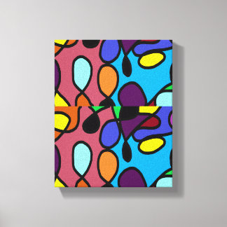 Lampen van kerstland canvas afdruk