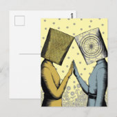 Lampenkappen op hun hoofd briefkaart (Voorkant / Achterkant)