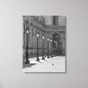 Lampenpalen in zwart-wit uitzichten canvas print