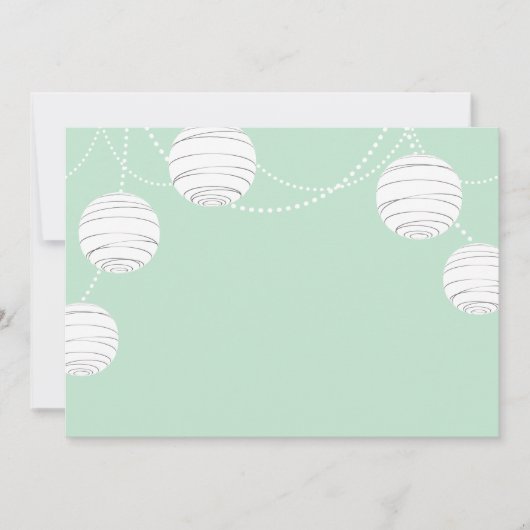 Lampionnen in Muntgroen Kaart (Voorkant)