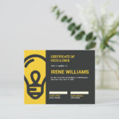 Lampje Academisch Certificaat Briefkaart (Staand voorkant)