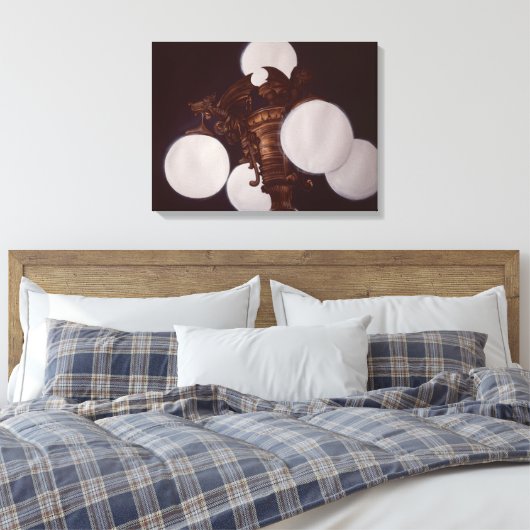 Lamplicht van demonen canvas afdruk (Insitu (Slaapkamer))