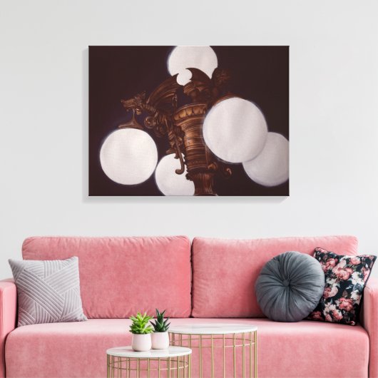 Lamplicht van demonen canvas afdruk (Insitu (Woonkamer))