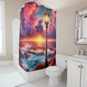 Lamppost Art Douchegordijn (In situ)