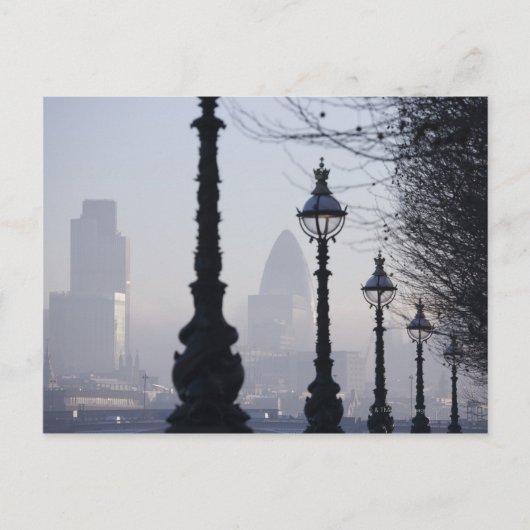 Lamppost door de Theems Briefkaart (Voorkant)