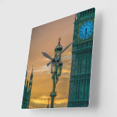 Lamppost en Big Ben vierkante wandklok (Hoek)