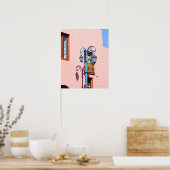 Lamppost en geschilde gebouwen Caminito, La La Poster (Keuken)