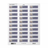 Lamppost in Paarse retour adreslabel Etiket (Full Sheet)