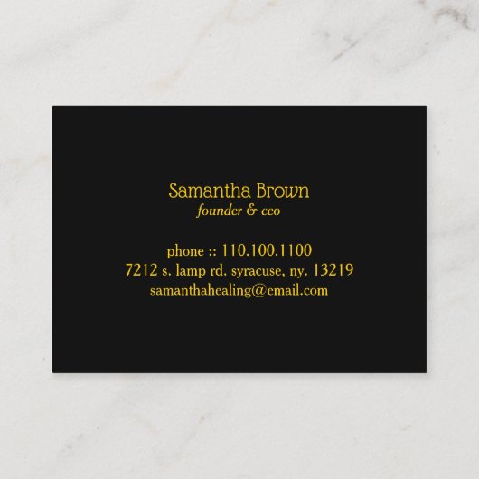 Lamppost Meditation Center Visitekaartje (Achterkant)