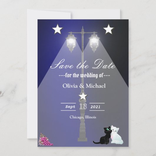 Lamppost Save The Date (Voorkant)