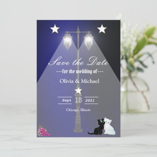 Lamppost Save The Date (Staand voorkant)