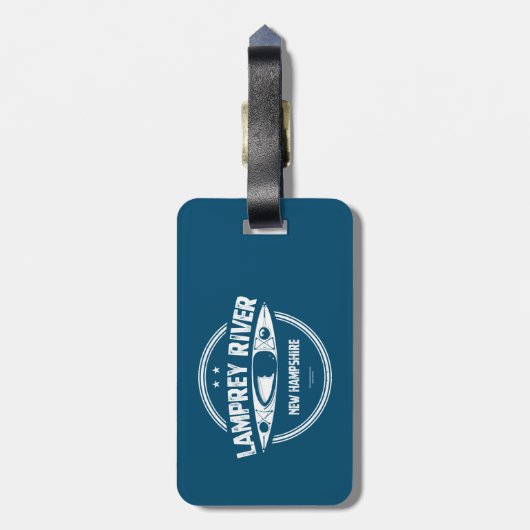 Lamprey New Hampshire Kayaking Bagagelabel (Achterkant verticaal)