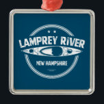 Lamprey New Hampshire Kayaking Metalen Ornament<br><div class="desc">De Lamprey begint in het Saddleback-gebergte in Northwood in New Hampshire en stroomt naar de Grote Baai. Deze speciale rivier is rijk aan zoetwatermosselen en heeft de grootste hoeveelheid anadrome vis in de Grote Golf.</div>