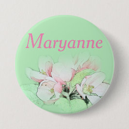  lamproze appelbloempje ronde button 7,6 cm