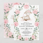  lamproze Baby shower met schouderwets zweten Kaart (Voorkant / Achterkant)