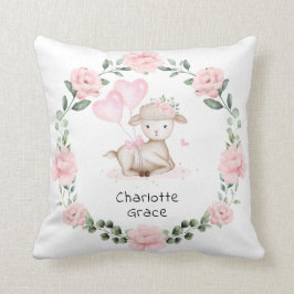  lamproze Floral Wreath Baby Girl Nursery Kussen