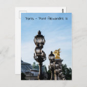 Lamps on Pont Alexandre III - Parijs, Frankrijk Briefkaart (Voorkant / Achterkant)