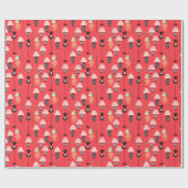 Lampverlooppapier - rood cadeaupapier (Vlak)