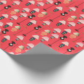 Lampverlooppapier - rood cadeaupapier (Hoek)