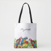 Lampvogels, naam script tote bag (Voorkant)