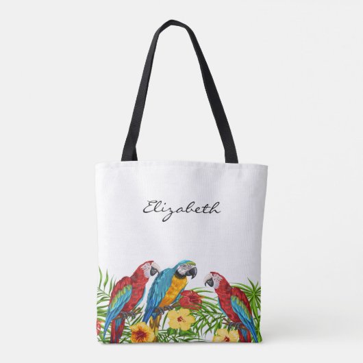 Lampvogels, naam script tote bag (Achterkant)