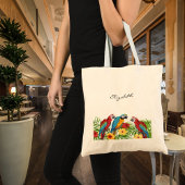 Lampvogels, naam script tote bag