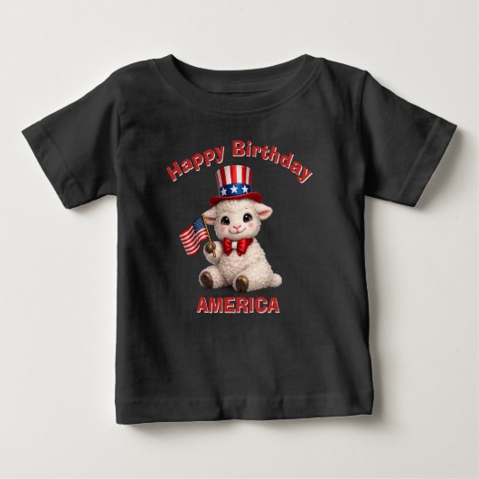 Lams (5f) Patriottisch Kinder T-Shirt (Voorkant)