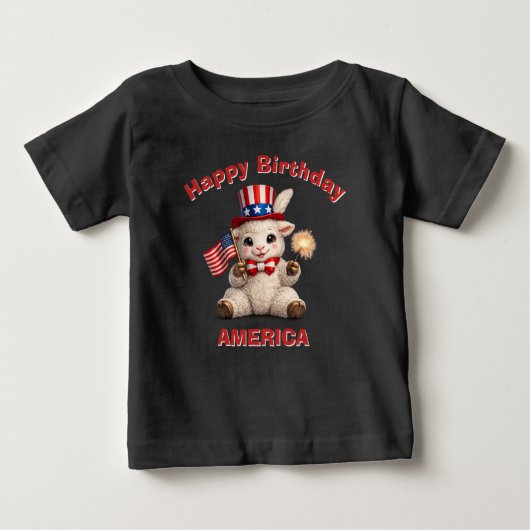 Lams (5f) Patriottisch Kinder T-Shirt (Voorkant)